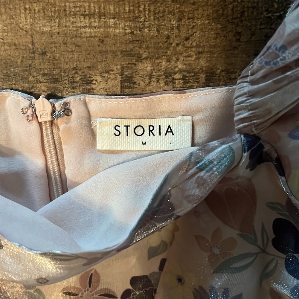 STORIA purple/ pink floral baby doll dress- medium - Picture 4 of 4